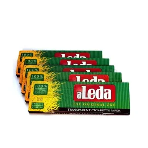 aLeda king size 110 x 45mm caixa verde 40 mortalhas de celulose