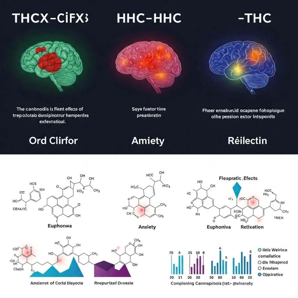 CBDFarm Comparacao dos efeitos do THCX HHC e THC