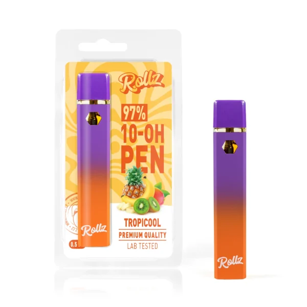 Vape de 10-OH (Novo HHC) Tropicool - Caneta Descartável Rollz - 97%