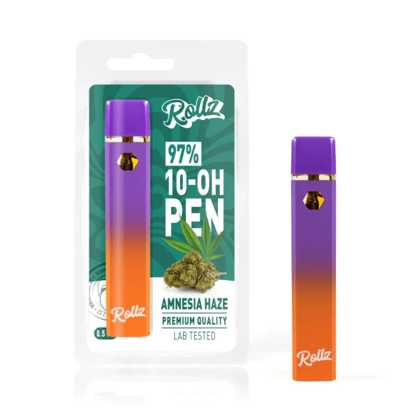 Vape de 10-OH (Novo HHC) Amnesia - Caneta Descartável Rollz - 97%