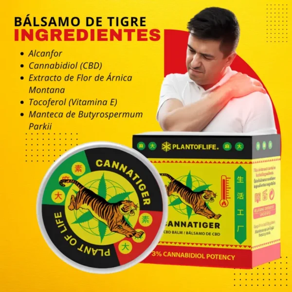 Bálsamo de tiger Cannatiger CBD 3% (360 mg) 12 ml