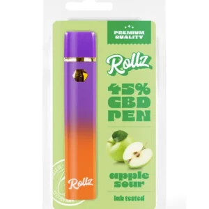 Vape de CBD Apple Sour – Caneta Descartável Rollz – 45%-2ml