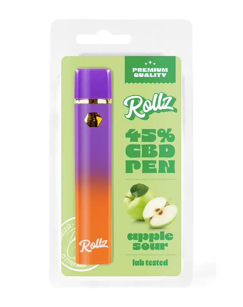 Vape de CBD Apple Sour – Caneta Descartável Rollz – 45%-2ml