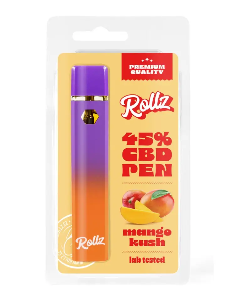 Vape de CBD Mango Kush – Caneta Descartável Rollz – 45%-2ml