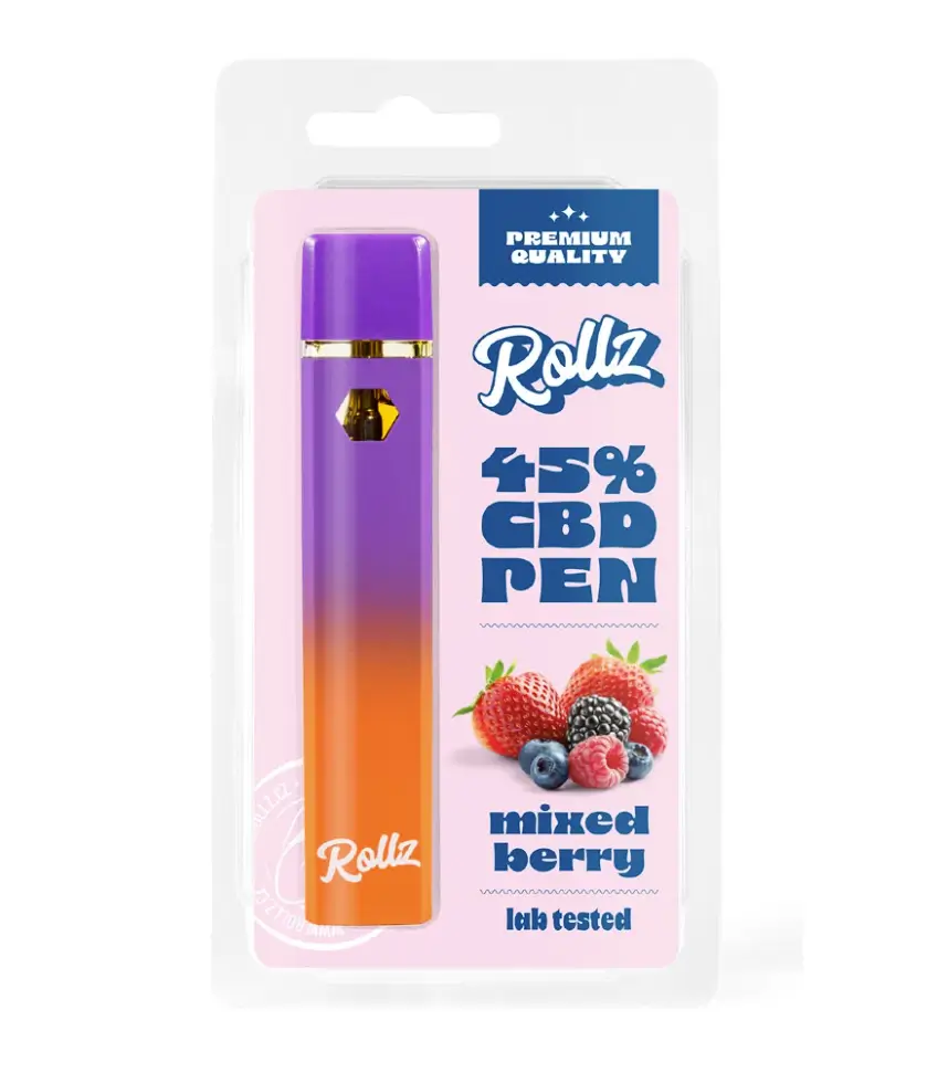 Vape de CBD Mixed Berry – Caneta Descartável Rollz – 45%-2ml
