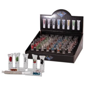 Ponteiras de vidro com strass para filtros de 7 a 9 mm.