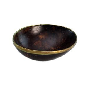 Sopeira de coco com borda de latão [ Hemp ]