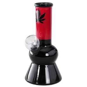 Mini bong com folha de cânhamo